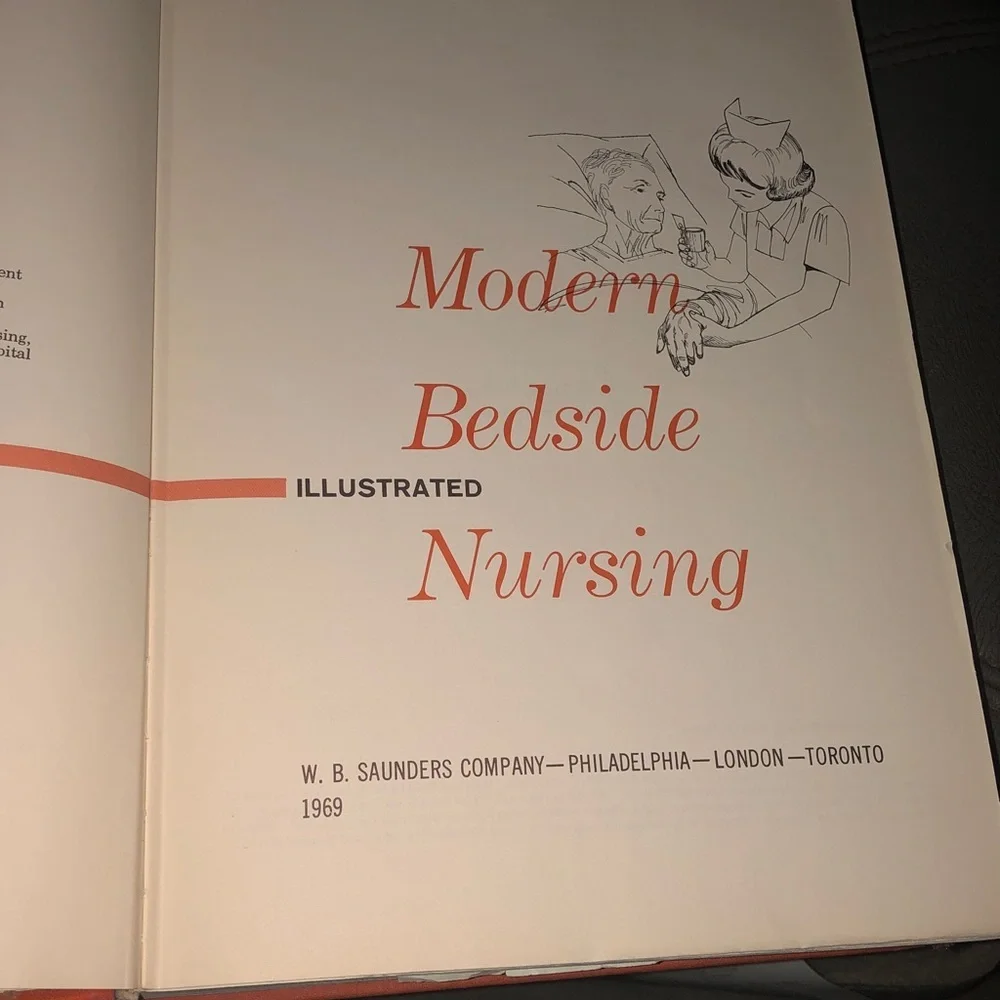 Modern Bedside Nursing Book - Dark Red Cover 1969